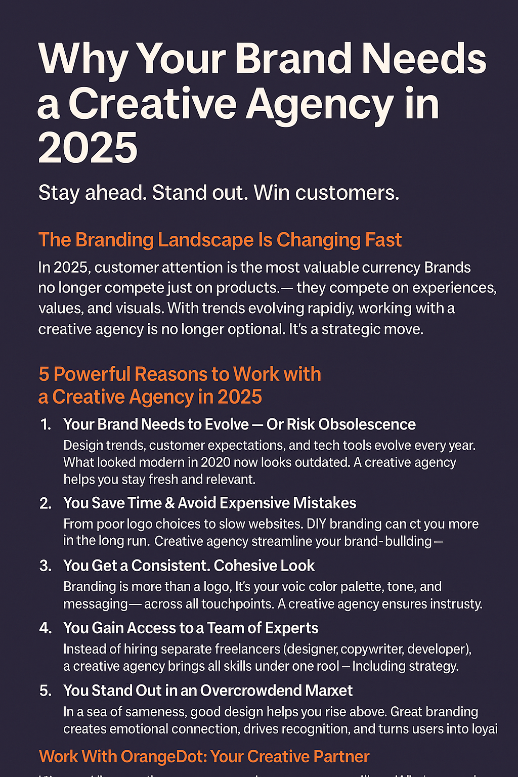 Why Your Brand Needs a Creative Agency in 2025